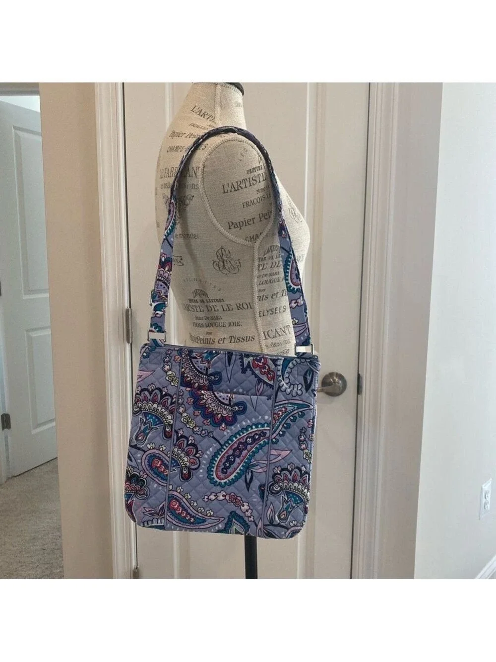 Vera Bradley Iconic Hipster Crossbody Bag Makani Paisley Quilted Purse